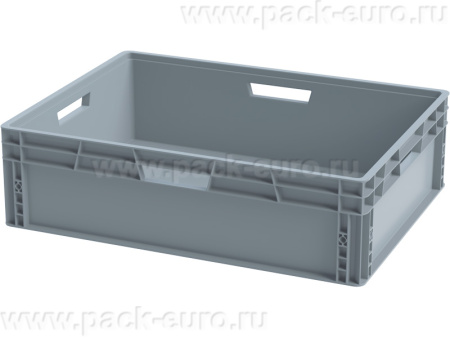 Ящик 800х600х220 сплошной, усиленное дно, серый, арт. SPK 8622