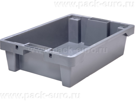Ящик полимерный 600х400х150 сплошной с отверстиями, код: 32952, арт. 225 ВС