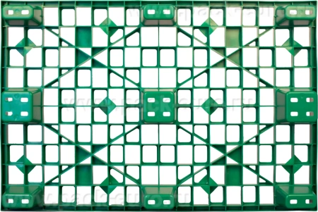 Паллет 1200х800х160 мм (перфорированный на 9 ножках вкладываемый) зеленый, арт. TR 1208 L зеленый