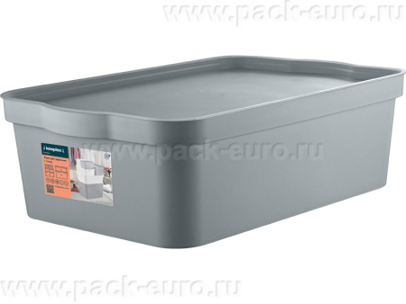 Ящик 452х298х140 14л. для хранения, с крышкой, вкладываемый, код: 36166, арт. Keeplex Trendy 14