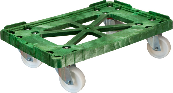 Тележка 600х400 полиамидные колеса, Россия  зелёный, арт. 508-1 Тележка 600х400 полиамидные колеса, Россия  зелёный, арт. 508-1