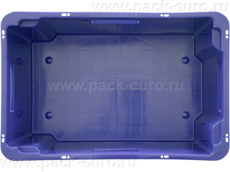 Ящик сплошной 600×400×300 мм, объем 52 л., арт.: 218-1, синий, код: 19570, арт. 218-1