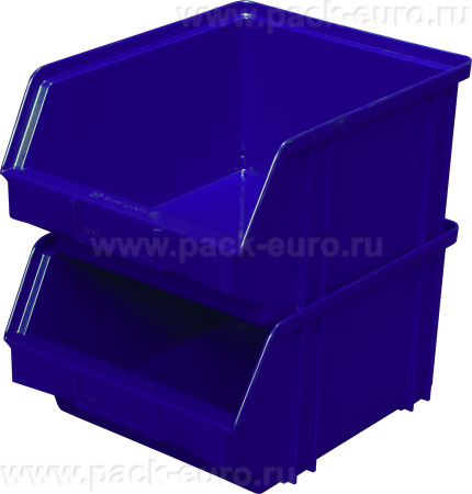 Ящик сплошной 290×230×150 мм, объем 10.01 л., арт.: 7962, синий, код: 01686, арт. 7962