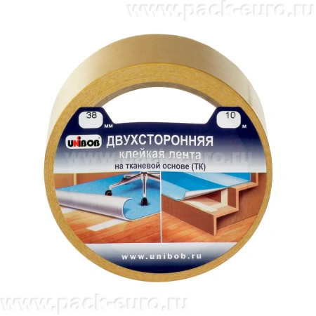 Двухсторонняя КЛ UNIBOB, 38 мм х 10 м (ткань)