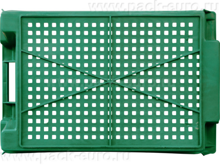 Ящик перфорированный 600×400×200, арт.: 102 мск, объём 37, зелёный, код: 28418, арт. 102 МСК