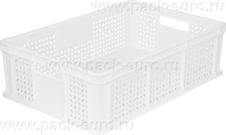 Ящик 600х400х180 мм перфорированный с ручками неокрашенный морозостойкий, арт. 706.01.01 м