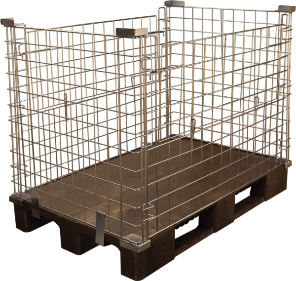 Контейнер металлический оцинкованный на паллете 1200х800х1030 мм, арт. КМБ Контейнер металлический оцинкованный на паллете 1200х800х1030 мм, арт. КМБ