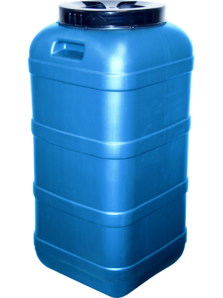 Фляга 120 л. квадратная с крышкой, цвет синий, арт. ФЛ-120Н