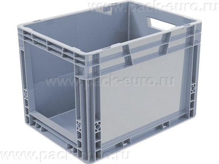 Ящик 400х300х290 с вырезом, серый, код:31771, арт. SPK 4028-1