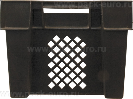 Ящик перфорированный 600×400×300, арт.: 108, объём 50, чёрный, код: 18273, арт. 108