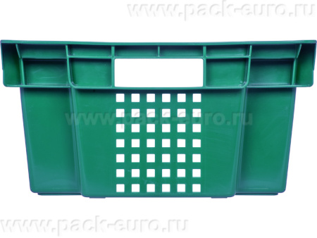 Ящик перфорированный 600×400×200, арт.: 102-1, объём 37, зелёный, код: 04154, арт. 102-1