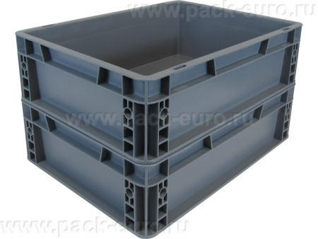 Ящик сплошной 400×300×120 мм, объем 14.4 л., арт.: SPK 4011, серый, код: 25243, арт. SPK 4011