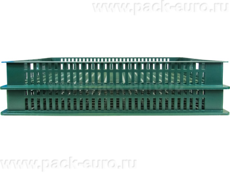 Ящик перфорированный 740×465×95, арт.: 404-095-02, объём 23, зелёный, код: 21856, арт. 404-095-02