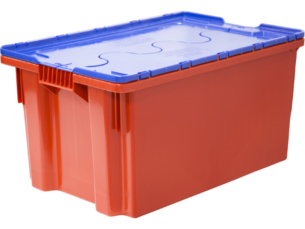 Ящик 600х400х300 Safe PRO сплошной красный с синей крышкой, арт. 601-1 SP Ящик 600х400х300 Safe PRO сплошной красный с синей крышкой, арт. 601-1 SP