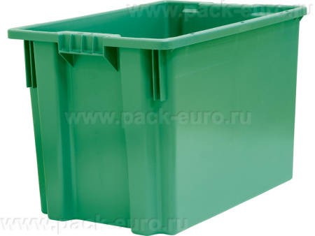 Ящик п/э 600х400х400 сплошной цв. серый(зелёный), арт. 605 ГД