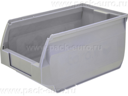 Ящик сплошной 250×150×130 мм, объем 4.88 л., арт.: 5002, серый, код: 16587, арт. 5002 ВС