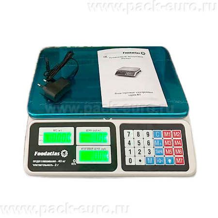 Торговые весы 40кг/2гр ВТ-40 Foodatlas Eco от компании Европактрейд
