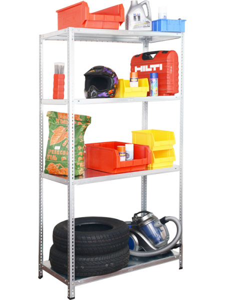 Стеллаж металлический полочный на болтовом соединении 2000x1000x400 / 4, арт. СП-Fix-4-2000/1000/400, код: 14223, арт. СП-Fix-4-2000/1000/400