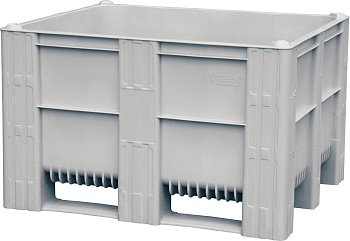 BoxPallet 1200х1000х740 мм сплошной на 3-х полозьях, арт. 10-100-ОА-ACE-3 серый, код: 03109, арт. 10-100-ОА-ACE-3 серый