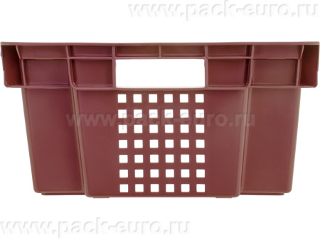 Ящик перфорированный 600×400×200, арт.: 102-У, объём 37, красный, код: 09228, арт. 102-У