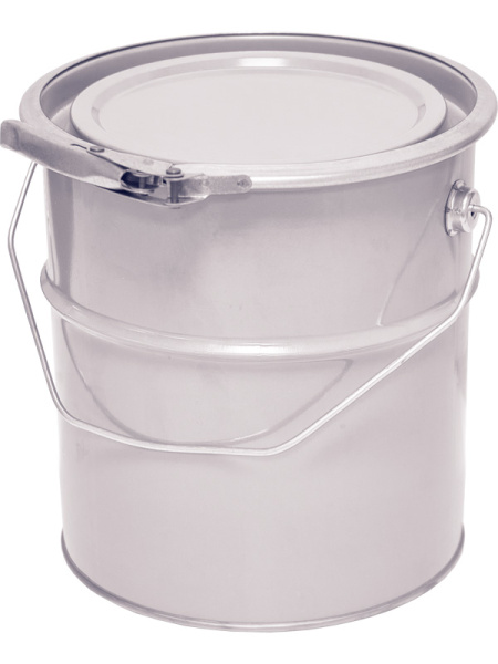 Ведро металл 3л. с крышкой и обручем белый, арт. ВМо 3б 