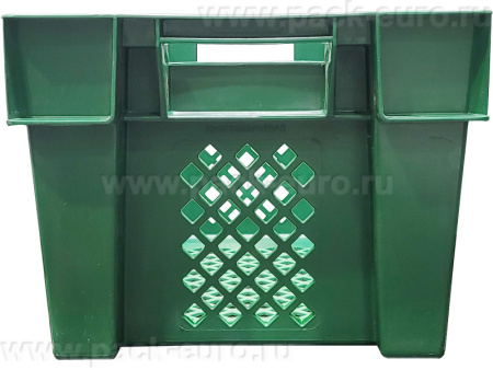 Ящик перфорированный 600×400×300, арт.: 108, объём 50, зелёный, код: 18309, арт. 108