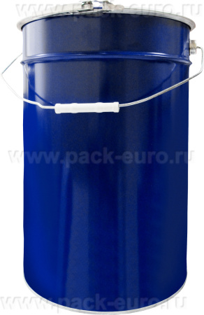 Ведро металл 27л. крышка-обруч  синий, арт. ВМо 27с 