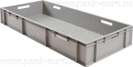 Ящик 1000х400х230 сплошной, с ручками, дно с усилением, серый B-4022, арт. 817.01