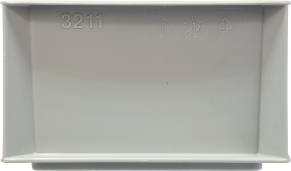 Ящик сплошной 300×200×120 мм, объем 4 л., арт.: 800.02, серый, код: 09947, арт. 800.02