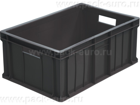 Ящик 600х400х250 сплошной  чёрный, арт. 204
