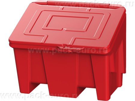 Контейнер 160л. мороз. для песка, с крышкой цв. красный(красный), арт. КДП-160 красный