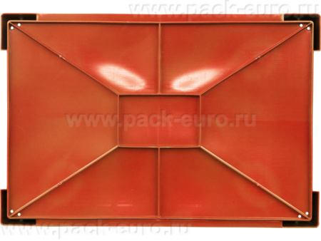 Ящик перфорированный 600×400×135, арт.: 120, объём 32.4, красный, код: 07728, арт. 120