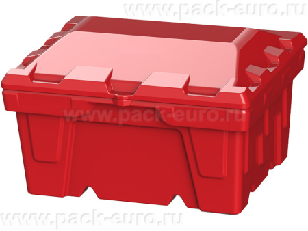 Контейнер 250л. мороз. для песка, с крышкой цв. красный(красный), арт. КДП-250 красный