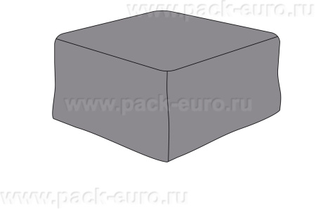 Защитный чехол на журнальный столик/оттоманку Лунго, 74×74×38 см, темно-серый