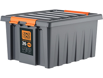 Ящик сплошной 500×390×250 мм, объем 36 л., арт.: Rox Box PRO 36, антрацит, код: 25340, арт. Rox Box PRO 36
