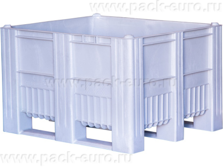 Контейнер 1200x1000x740 мм сплошной на полозьях, арт. C-Box 1210 S (740) серый, код: 18190, арт. C-Box 1210 S (740) серый