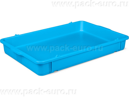 Ящик сплошной 650×430×80 мм, объем 15.61 л., арт.: 422108502, голубой, код: 22700, арт. 422108502