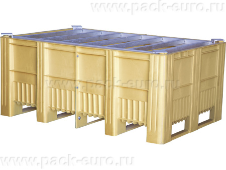 Емкость 1200х1740х740 с решеткой, арт. ПдО 1100 Cr c решеткой желтый, код: 21983, арт. ПдО 1100 Cr c решеткой желтый