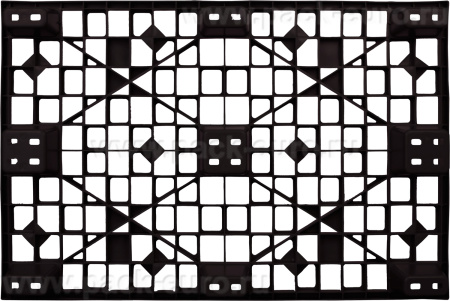 Паллет 1200x800х160 перфорированный, вкладываемый, на 9-х ножках, арт. TR 1208 L черный, код: 12748, арт. TR 1208 L (ВС) черный