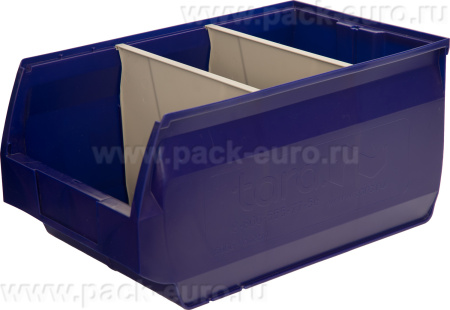 Ящик сплошной 500×310×250 мм, объем 38.75 л., арт.: 5006, синий, код: 10043, арт. 5006
