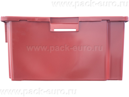 Ящик сплошной 600×400×300 мм, объем 52 л., арт.: 218-1, красный, код: 19566, арт. 218-1