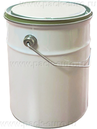 Ведро металл 5л. прижимная некрашенная крышка, код: 34081, арт. ВМп 5б (прижимная крышка) 