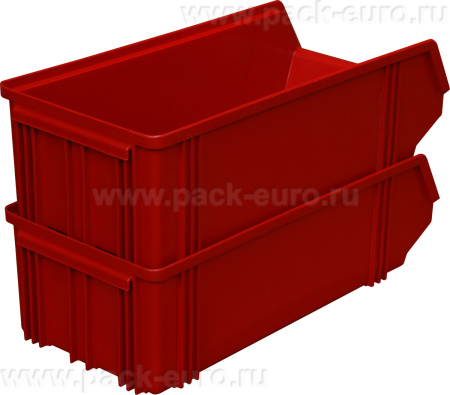 Ящик сплошной 500×230×150 мм, объем 17.25 л., арт.: 7964, красный, код: 00568, арт. 7964