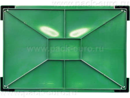 Ящик перфорированный 600×400×135, арт.: 120, объём 32.4, зелёный, код: 04240, арт. 120