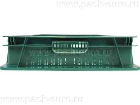 Ящик перфорированный 600×400×100, арт.: 6410-02, объём 20, зелёный, код: 23651, арт. 6410-02