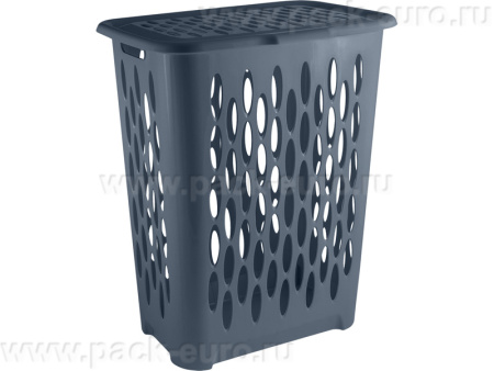 Корзина 422х290х515 37л. для белья, с откидной крышкой, стенки перф, код: 36155, арт. Keeplex Light 37
