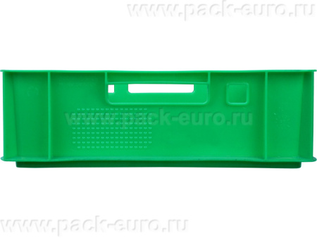 Ящик сплошной 600×400×120 мм, объем 25 л., арт.: 205, зелёный, код: 07391, Е1 (евроформат), арт. 205