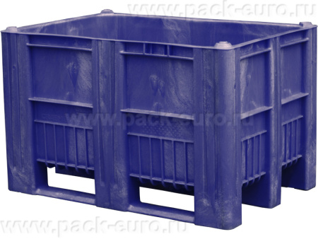 BoxPallet 1200х800х740 мм синий сплошной, арт. C-Box 1208 S (740) синий