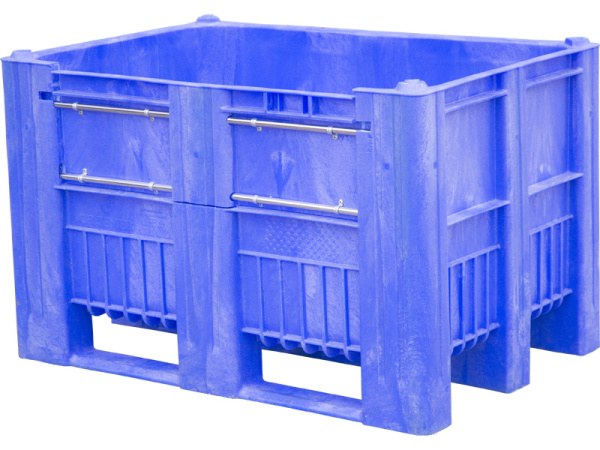 BoxPallet 1200х800х740 мм сплошной с верхней дверцей синий, арт. C-Box 1208 DS  (в/д) BoxPallet 1200х800х740 мм сплошной с верхней дверцей синий, арт. C-Box 1208 DS  (в/д)