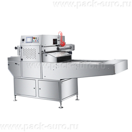 Автоматический запайщик лотков с функцией вакуумной газации HVT-450A/2 V2 (нерж., лоток 210*148)